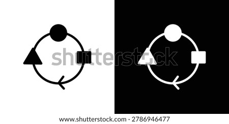 Adaptation icon flat stock illustrations set