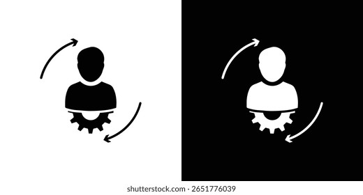 Adaptation icon of a flat style vector