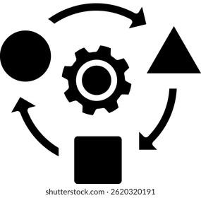 Adaptation Icon Glyph Vector Illustration