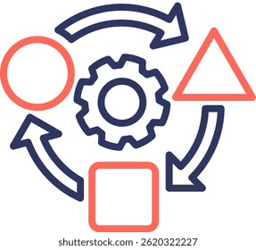 Adaptation Icon Line Color Vector Illustration