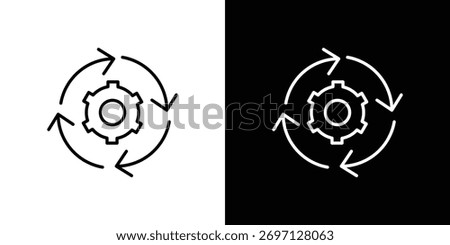 Adaptation icon. Line with editable stroke.