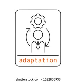 Adaptation icon. Outline thin line illustration. 