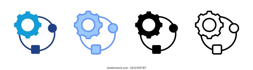 Adaptation icon set multiple style collection