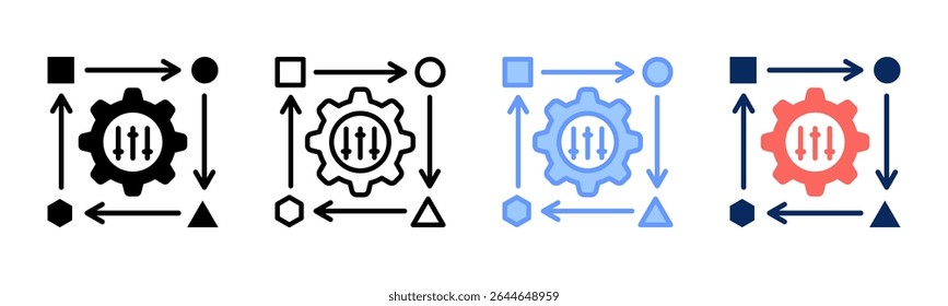 Adaptation icon sheet multiple style collection