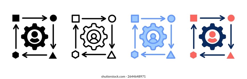 Adaptation icon sheet multiple style collection