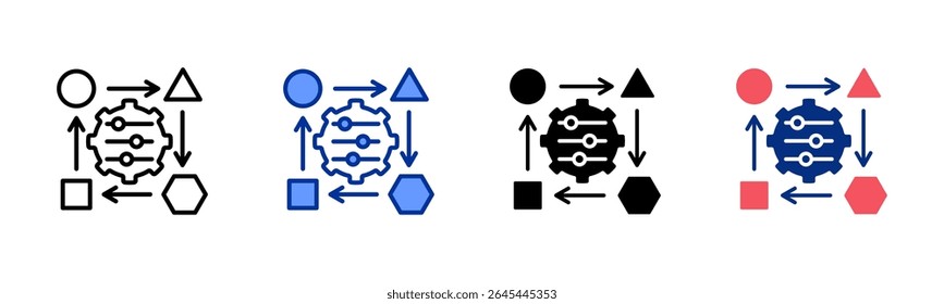 Adaptation icon sheet multiple style collection