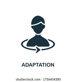 Icono de adaptación. Elemento simple de la colección de psicología. Icono de adaptación creativa para diseño web, plantillas, infografías y más