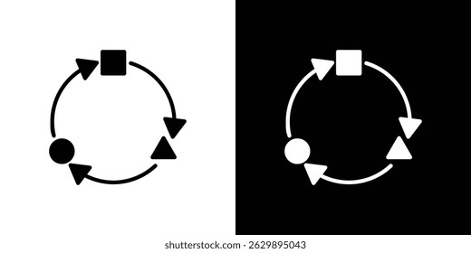 Adaptation icon in solid flat trendy design style.