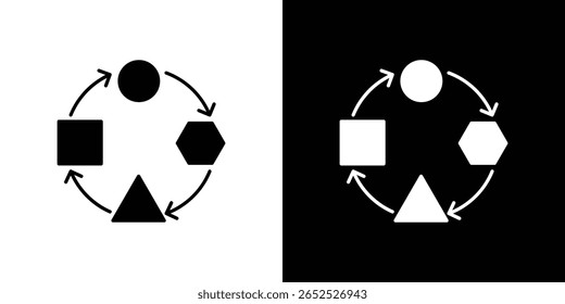 Adaptation icon symbol collection. Flat vector stock illustration.