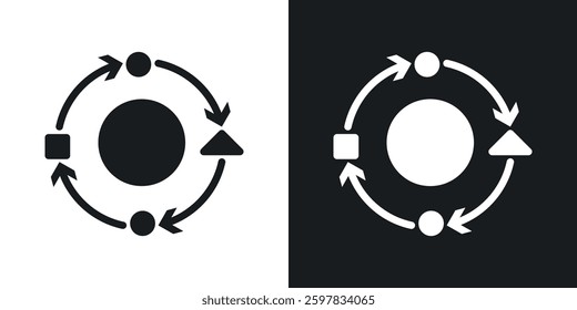 Adaptation icon symbol collection on white background.