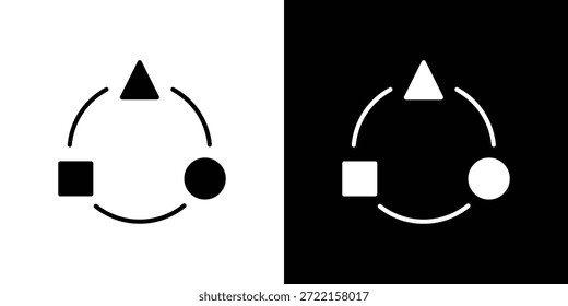 Icono de adaptación Ilustración vectorial - iconos de vector de estilo negro de alta calidad