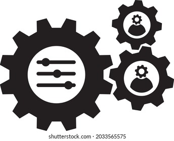 Anpassungssymbol, Vektorgrafik. Technologie-Icon-Vektorgrafik.