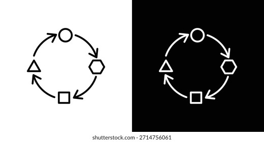 Ícones de adaptação. ícones de vetor de desenho de linha