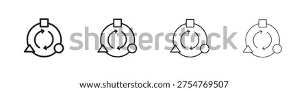 Adaptation icons set. Set of line vector icon with editable stroke