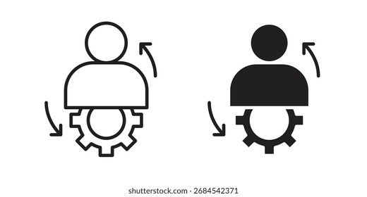 Ícones de adaptação conjunto de vetores simples. símbolo de símbolo de logotipo conjunto