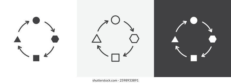 Adaptation icons in Thin line black color. flat simple vector symbols illustration.