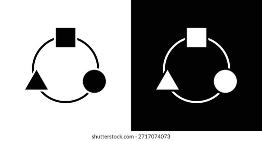 Design de silhueta de vetor de ícones de adaptação. Ilustração de design gráfico plano vetorial.