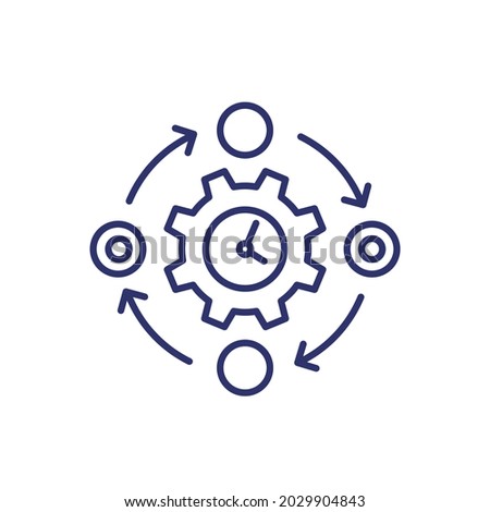Adaptation line icon on white