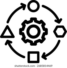 Adaption Line Icon Vektordesign