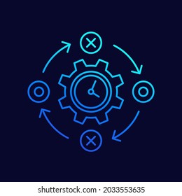 Icono de línea de adaptación para web