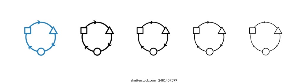 Adaptation liner icon vector set.