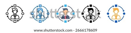 Adaptation multiple style icons set design vector illustration.