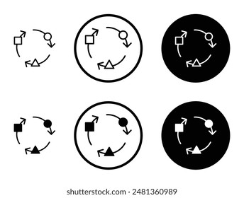 Adaptation thin line vector icon set.