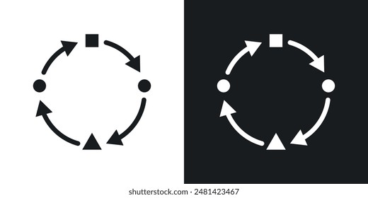 Adaptation vector icon set in black color.