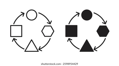 Adaptation vector line icon illustration collection.