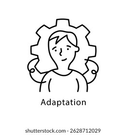 Icono de estilo de contorno de Vector de adaptación. Archivo Eps 10