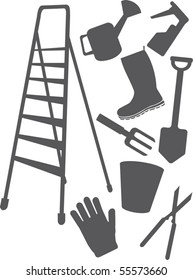 Adaptations and tools for work in a garden and care of a lawn