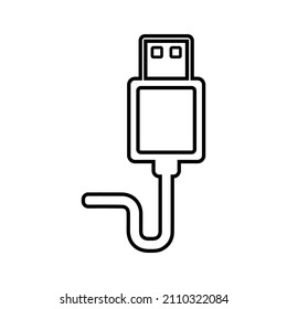 Adapter, cable, usb line icon. Outline vector.