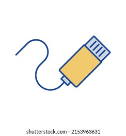 Adapter cable Vector icon which is suitable for commercial work and easily modify or edit it

