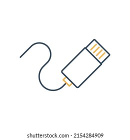 Adapter cable Vector icon which is suitable for commercial work and easily modify or edit it

