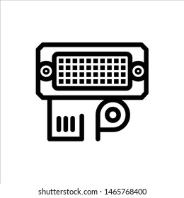 Adapter, Connection, Data, Input  Blue and Red Download and Buy Now web Widget Card Template. Vector Icon Template background
