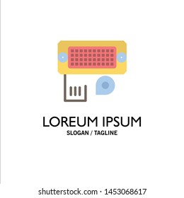 Adapter, Connection, Data, Input Business Logo Template. Flat Color
