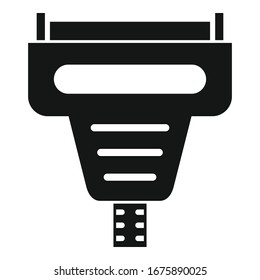 Icono del conector del adaptador. Ilustración simple del icono vectorial del conector del adaptador para el diseño web aislado en fondo blanco