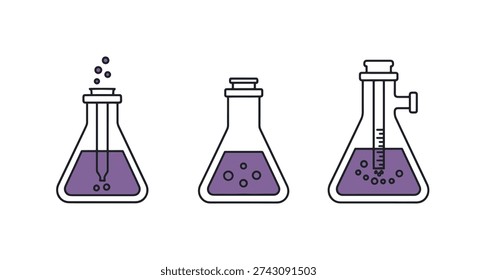Adapter Flask Line dynamic abstract creative vector