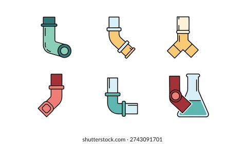 Adapter Flask Line minimal bold color illustration