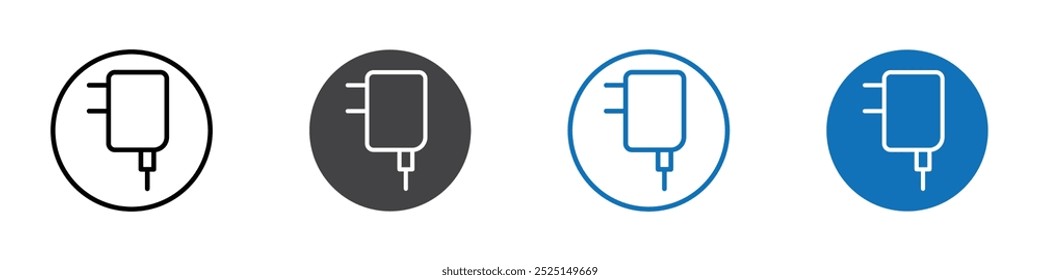 Adapter icon Isolated on white background vector set