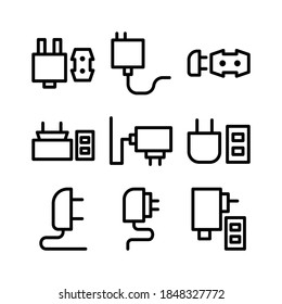icono de adaptador o logotipo símbolo de signo aislado ilustración vectorial - Colección de iconos vectoriales de estilo negro de alta calidad
