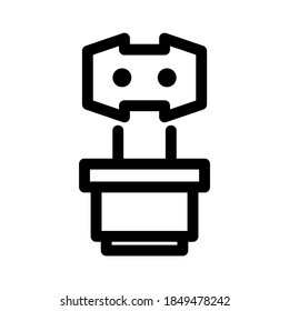 icono de adaptador o logotipo símbolo de signo aislado ilustración vectorial - iconos vectoriales de estilo negro de alta calidad
