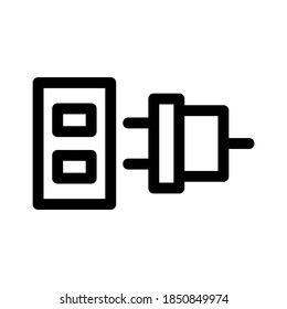 icono de adaptador o logotipo símbolo de signo aislado ilustración vectorial - iconos vectoriales de estilo negro de alta calidad
