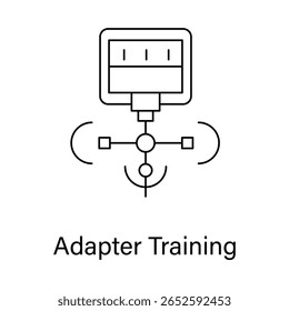 Ícone de treinamento de camada de adaptador - AI escalável, método de ajuste NLP, ajuste fino de baixo recurso, integração de módulo AI