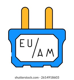 adapter socket line icon vector. adapter socket sign. isolated symbol illustration