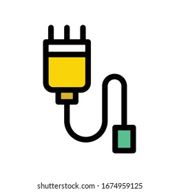 icono de color plano vectorial del adaptador 