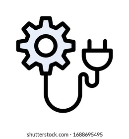 adapter vector flat color icon 