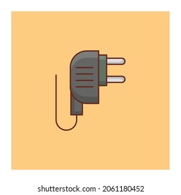 adapter Vector illustration on a transparent background. Premium quality symbols.Vector line flat color icon for concept and graphic design.
