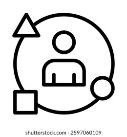 Adaptibility icon illustration in line style. Perfect for website mobile app presentation. Suitable for any user interface and user experience