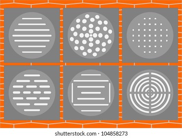 Adapting to the wall for ventilation, with different apertures.